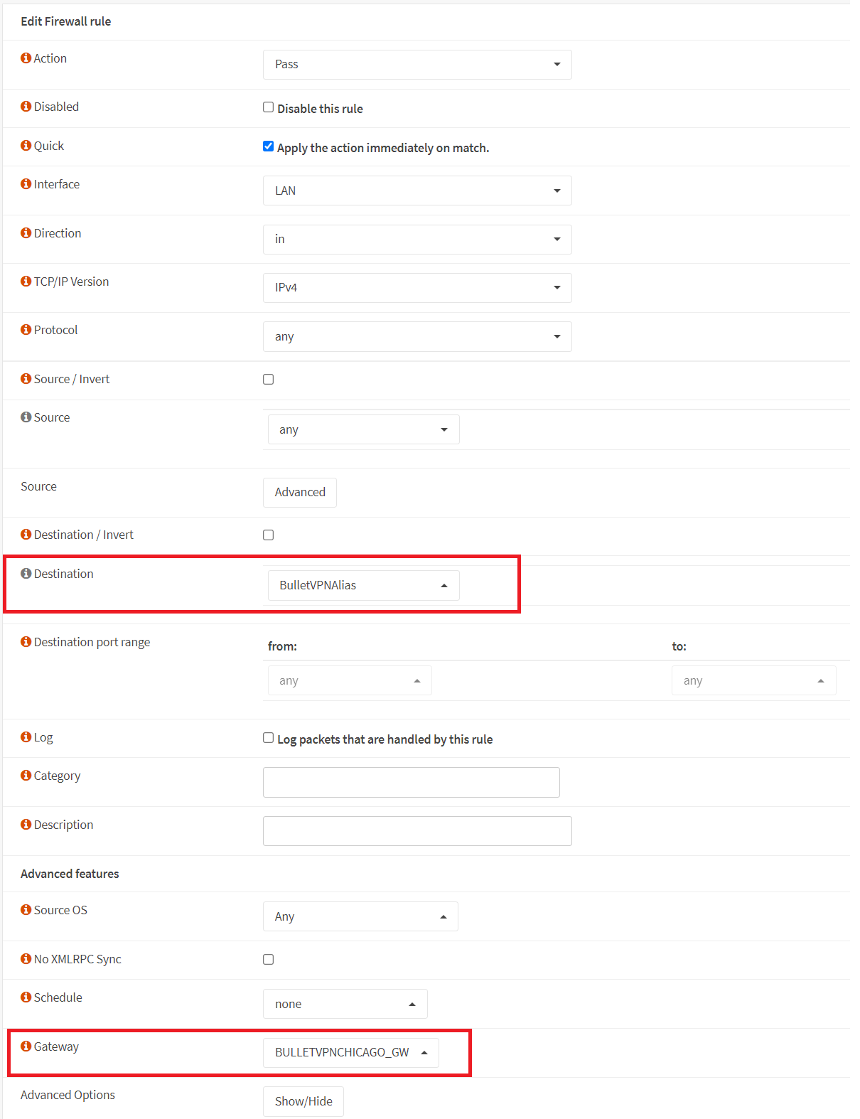 OPNSense Selective Routing for Specific Networks (Websites)